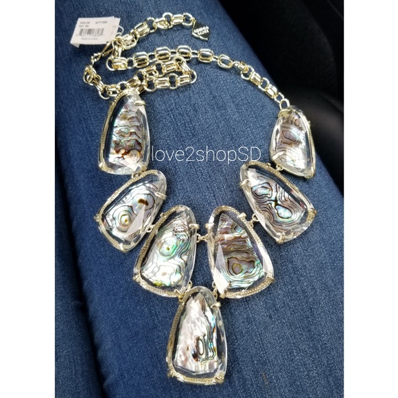 Kendra Scott Abalone Suspended gold necklace - Picture 4 of 5